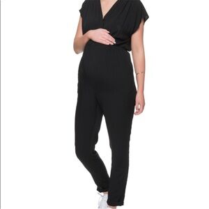Black Maternity Jumpsuit